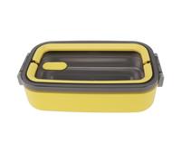 Haofy 304 Stainless Steel Lunch Box, Insulated Box with Separate Compartments, Large Capacity for On The Go Balanced Eating, Suitable for Adults, Students, and Office Workers, (Yellow)