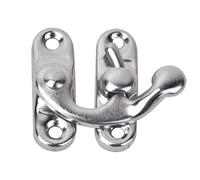 Haofy 30Pcs Small Box Latch Hasps, Antique Right Hook Has Retro Style Iron Latch Hooks, Fine Workmanship, Replace Old, 1.26 X 1.1in Hasp, 120 Screws Included, Great for (Silver Left Hook)