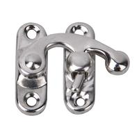 Haofy 30Pcs Small Box Latch Hasps, Antique Right Hook Has Retro Style Iron Latch Hooks, Fine Workmanship, Replace Old, 1.26 X 1.1in Hasp, 120 Screws Included, Great for (Silver Right Hook)