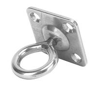 Haofy 360 Degree Revolving Stainless Steel Pad Eye Ceiling Wall Mount Hooks for Marine and Home Use, Corrosion Resistant, Long Lasting Hooks (Rotating Square Door Buckle 6MM)