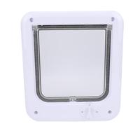 Haofy 4-Way Lockable Pet Door for Cats and Dogs, PP Material, Indoor Pet Flap with Adjustable Size (L)