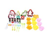 Haofy 43 PCS Cutter and Sealer, Easy to Use Dinosaur Heart Star Bread Cookie Cutters, Mini Maker DIY with Fruit Forks Parent Child Interaction, Made of Stainless
