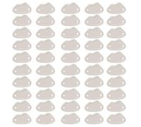Haofy 50pcs 16mm Double Hole Cloud Metal Pendant Tags, White