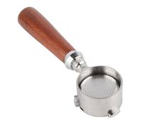 Haofy 51mm Bottomless Coffee Portafilter, Stainless Steel with Mahogany Handle for EC680 EC685, Perfect for Home and Coffee Shop Use (51mm)