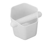 Haofy 600ML Large Capacity Quiet Anti Slip Hexagonal Prism Shape Coffee Knock Box, Shock-Absorbent Durable Barista Style Knock Box with Removable Knock Bar, Non-Slip Base, Small Coffee (White)