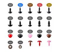 Haofy 752 Pcs Safety Eyes Noses Plastic Resin Assorted Sizes for Crafters Beginners Doll Makers Colorful Button Eyes Storage Box Included Versatile for Stuffed Animals Crochet Sewing