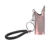 Haofy 8cm Zinc Alloy, Snake Pattern, Metal Lighter Case Sleeve Holder for Vintage Engraved Lighter Cover with Retractable Holder, Airtight for Outdoor Hiking and Camping, Dry Box, EDC (Copper Red)