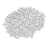 Haofy Acrylic Round Alphabet Beads Set, 1000 Pcs DIY Jewelry Accessories in White with Black Words, Ideal for Creating Customized Bracelets and Necklaces, Educational Tool for Children