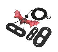 Haofy Adjustable Bearded Dragon Harness,Soft Leather Reptile Outdoor Walking Harness Leash with Cool Wing for Amphibians and Other Small Pet Animals, for Lizards of Various Sizes and (Red)