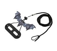 Haofy Adjustable Bearded Dragon Harness,Soft Leather Reptile Outdoor Walking Harness Leash with Cool Wing for Amphibians and Other Small Pet Animals, for Lizards of Various Sizes and (Black Gray)