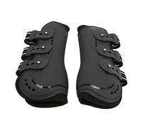 Haofy Adjustable Breathable Horse Leg Boots for Riding with Impact Guard Protection Suitable for Long Distance Riding Show Jumping Premium Material PU Neoprene (L)