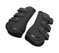 Haofy Adjustable Breathable Horse Leg Boots for Riding with Impact Guard Protection Suitable for Long Distance Riding Show Jumping Premium Material PU Neoprene (M)