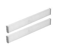 Haofy Adjustable Brightness Timing Motion Sensor Light USB Rechargeable Light for Wardrobe Storage Room Corridor 2 Set Cold White