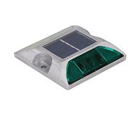 Haofy Aluminium Alloy Solar Deck Light, Solar Road Stud Light High Brightness Bead Automatic Lighting IP68 Waterproof Outdoor for Sidewalk Magnetic Base Holder Stand Adjustable (Green