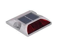 Haofy Aluminium Alloy Solar Deck Light, Solar Road Stud Light High Brightness Bead Automatic Lighting IP68 Waterproof Outdoor for Sidewalk Magnetic Base Holder Stand Adjustable (Red