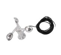 Haofy Aluminium Alloy Wind Speed Sensor Anemometer 3 Cups Wind Speed Monitoring Sensor High Accuracy for Power Plants, Meteorological Monitoring