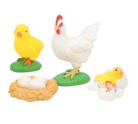 Haofy Animal Life Cycle Model Toys Live Simulation Learn Toys for Educational Games PVC Material (Chick/Tortoise Life Cycle Models, Pack of 4) (#1)