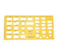 Haofy Architectural Drawing Template Ruler Plastic Geometric Shape Stencils for Engineering Design Students Drafting Measuring Tool Blueprint Technical Sketching (4351)