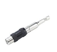 Haofy Arrow Storage Case Drill Bit Holder Spacer Sleeve/Shaft Extender, Heat Treated Carbon Steel for Standard Hex Nut Drivers, 1/4" Hex Shank (Silver)