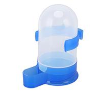 Haofy Automatic Bird Feeder Dispenser Plastic Bird Water Dispenser Clear Seed and Water Container 2 in 1 Hanging Cage Feeder for Pigeons Parrots and Other Birds (Blue Small)