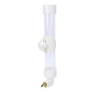 Haofy Automatic Bird Waterer PVC Water Dispenser 260ml with Baffle Detachable Design for Small Large Birds Hamsters Cage 7.5x4.6x29.5cm (White)