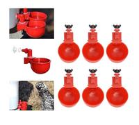 Haofy Automatic Chicken Waterer Cups 10 Pcs Kit With Electric Drill Bit, Leakproof Poultry Water Feeder Chickens Ducks Turkeys Backyard Coop Commercial Farm Use (10PCS Cups and Drill Bit)