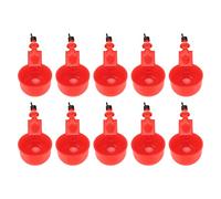 Haofy Automatic Chicken Waterer Cups Poultry Charter Kit, Polished Slip Shell, Premium Plastic Material for Backyard Chickens [10 pack]