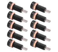 Haofy Banana Jack Connector Panel Wear-resistant 10pcs 4mm Mount Binding Post for Electronic Instrument for DIY Enthusiasts (Black)