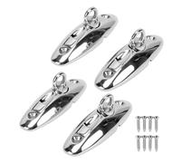 Haofy Boat Bumper Hanger, 316 Stainless Steel | Marine Fender Hook, 360 Rotating Deck Hinge, Pull Button Release, 3.62in Length, 2.48in Hole Spacing, Dock Use