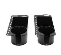 Haofy Boat Cup Holder Marine Drink Organizer ABS Metal Construction Screw Mount Hook Loop Straps for Pontoon Jon Boat Kayak Yacht Non-Slip Surface Built-In Holes Bait Hanging Rough