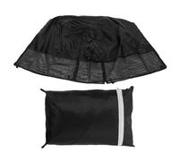 Haofy Breathable Dog Crate Cover 42 Inch 210D Oxford Mesh 4 Sided Ventilation for Wire Crates Reduces Anxiety for Travel Sleep (Black)