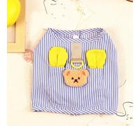 Haofy Breathable Lightweight Dog Vest Shirt, Soft Polyester Vertical Stripes Design for Small Breeds Adjustable Buckles Comfortable Fit Summer Walks Machine Washable Easy Care for (L)