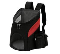 Haofy Cat Backpack Carrier 17.72 X 14.17 X 12.20inch Large Space Bubble Pet Backpack for Kitty Small Dog Transparent Foldable Pet Carrier for Travel Hiking (Black and Red)
