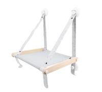 Haofy Cat Window Perch with Suction Cup Solid Wood Frame Cat Hammock Seat Holds Up to 13.22lbs Wall Mounted Bed Hanging Basket