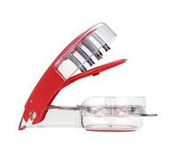 Haofy Cherry Pitter Tool 6 Holes Stainless Steel Core for Cherries Olives, Fast Seed Remover for Baking Jam Making, Non Slip Base Handheld Fruit Stone Extractor for Home Kitchen