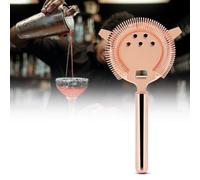 Haofy Cocktail Strainer Stainless, Durable 304 Steel, Efficient with Ergonomic Handle, Bartender's Essential, Prevents Spillage, for Craft Cocktails, Suitable for Bar Party (Large Rose Gold)