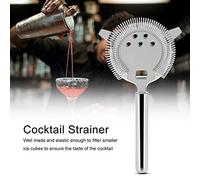 Haofy Cocktail Strainer Stainless, Durable 304 Steel, Efficient with Ergonomic Handle, Bartender's Essential, Prevents Spillage, for Craft Cocktails, Suitable for Bar Party (Large Silver)