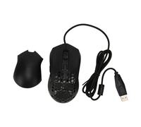 Haofy Computer Mouse, Programmable Ergonomic Keys, RGB Backlight, Wired Mouse, Plug and Play, 4.9ft Cable, Adjustable DPI for School (Black)