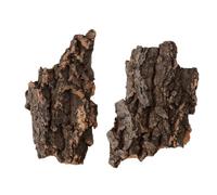 Haofy Cork Bark 15cm for Reptile Tank, 2pcs Wood Hide | Gecko Climbing Platform, Background Panel, Basking Rest Spot, Shedding Cave, For Snakes Frogs Tarantulas Parrots