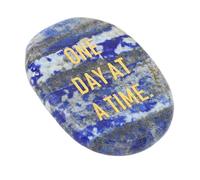 Haofy Crystal Thumb Worry Stone for Meditation, Stress Relief and Confidence Boosting, Portable Healing Stone for Everyday Use and Inspiration (Lapis Lazuli)