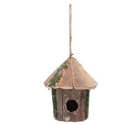 Haofy Decorative Wooden Bird House Hanging Cedar Birdhouse with Predator Guard for Wild Birds Observation Outdoor Garden Backyard Decor
