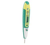 Haofy Digital Voltage Tester Pen with LED Display Carbon Steel Probe 12 to AC DC Voltage Tester Backlight Self Test Power Failure Check for Home Electricians (With Light)