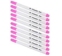 Haofy DIY Water Soluble Erasable Pen Fabric Marker 10pcs Convenient Garment Sweater Shoes Leather Embroidery Marking Tools,Single Head White/Blue/Purple/Rose Red (Single head rose red)