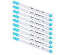 Haofy DIY Water Soluble Erasable Pen Fabric Marker 10pcs Convenient Garment Sweater Shoes Leather Embroidery Marking Tools,Single Head White/Blue/Purple/Rose Red (Single head blue)