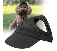 Haofy Dog Baseball Cap, Soft Canvas Adjustable Pet Hat, UV Protection for Dogs and Cats Out in the Summer Sun (S)