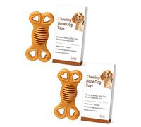 Haofy Dog Chew Toy 2 Pack Wood Plastic Composite Puppy Teething Bone for Biting Training and Boredom Relief Reusable Washable Daily Play for Puppies and Dogs (2pcs)