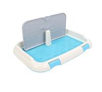 Haofy Dog Potty Tray, Efficient Puppy Toilet for Indoor Training Minimizing Mess and Odors Easy Clean Removable Parts Spacious 26 X 18.3 X 10.8 Inches Apartment Living Small Breeds (Blue)