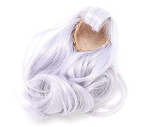 Haofy Doll Long Curly Wig, Premium High Temperature Synthetic Hair Ensures Appearance with Vibrant Carrot Orange Hue for 1/6 Scale Models Featuring Snug Fit 6.1-.7 Inch Head (Blue)