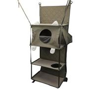 Haofy Door Assembled Catwracer Foldable Multifunctional Tower for Interior Cats, Interactively Above the Door Cat Tree Hammock