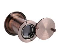 Haofy Door Viewer Scope Wide Angle with Optical Glass 220 Degree Peephole 22mm Solid Brass with Privacy Cover for Front Door Home Hotel Office (Dark Copper Plating)